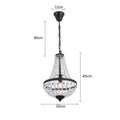 Decorbites iron art crystal chandelier dining room black metal light