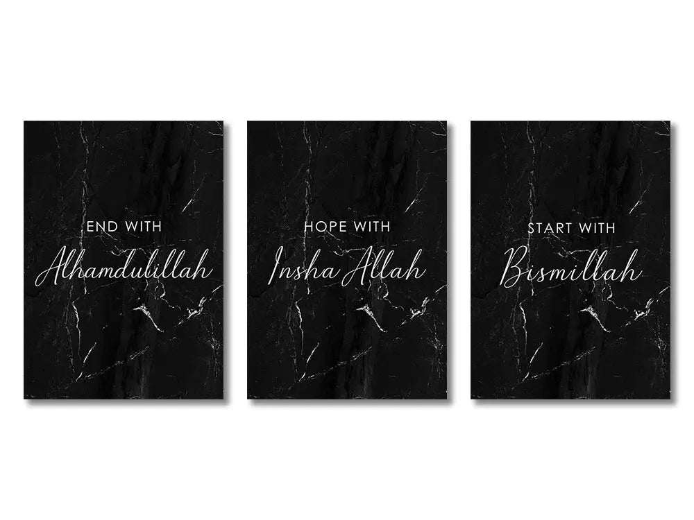 Floral pink & burgundy ayatul kursi quran wall art set living room