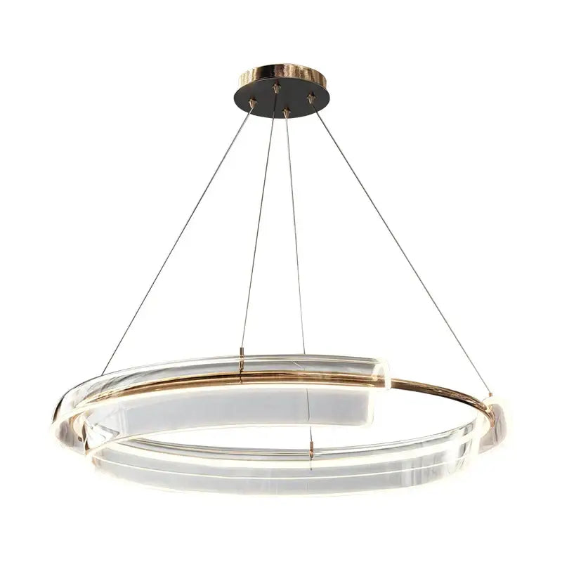 Decorbites italian minimalist gold double ring chandelier living room