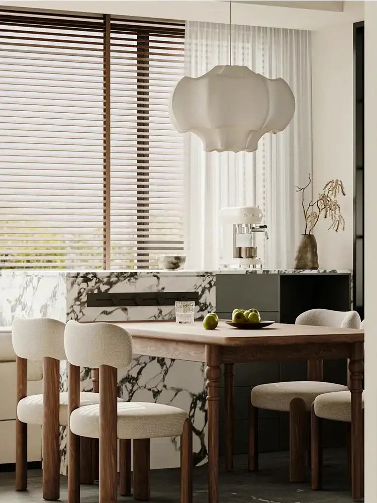 Decorbites italian silk layered pendant light for the dining room