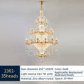 Decorbites jade crystal chandelier gold living room lamp