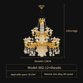 Decorbites jade crystal chandelier gold living room lighting