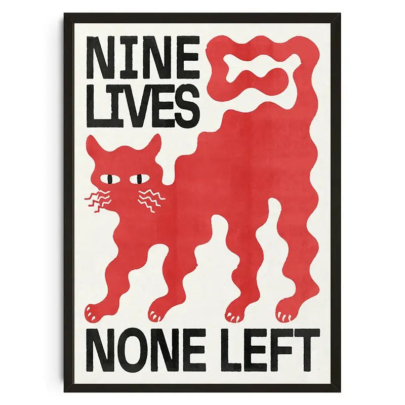 Abstract japanese koi cat red snake canvas print living room wall art