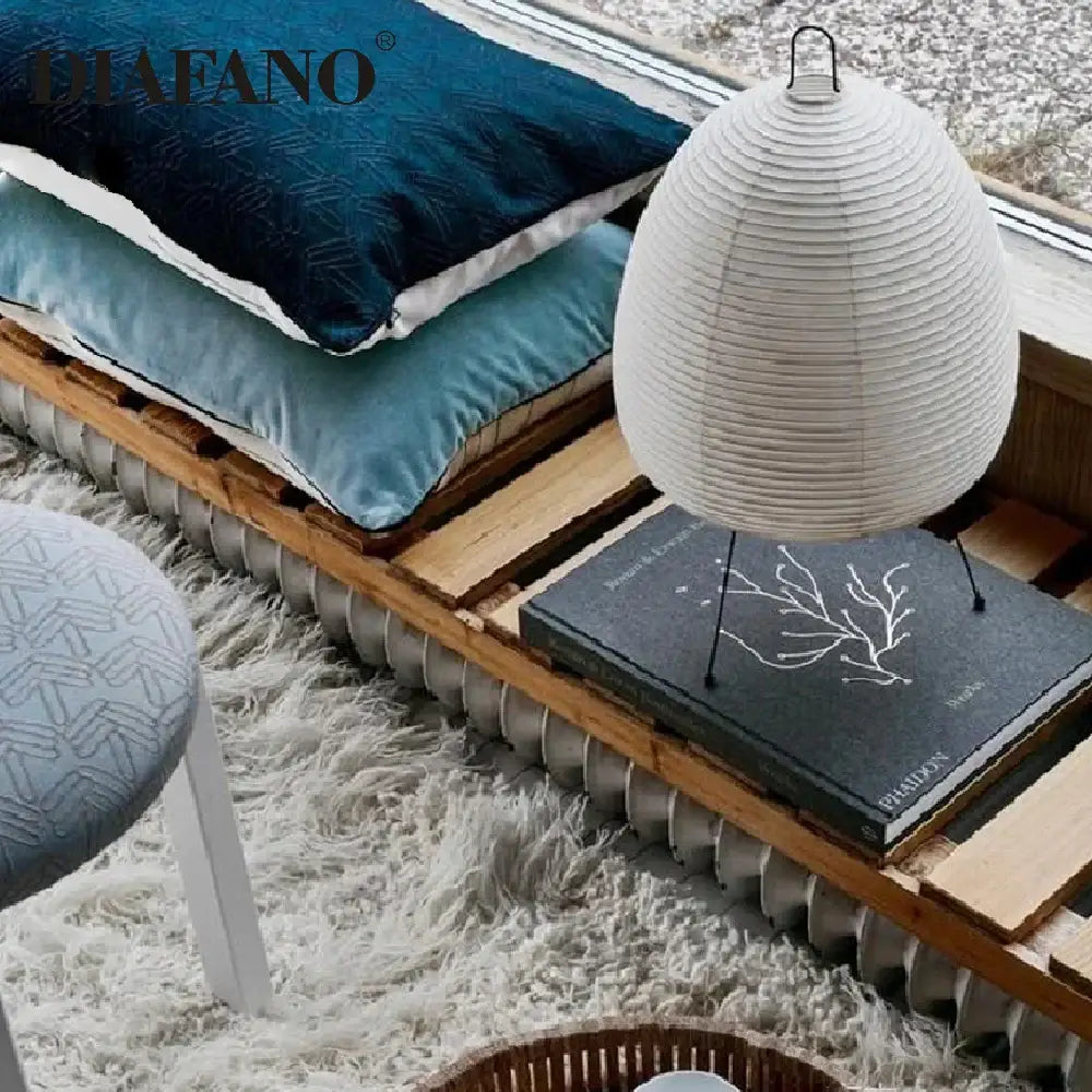 Decorbites japanese style paper floor lamp for living room lighting