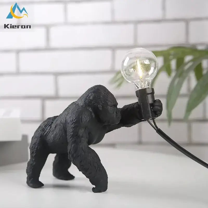 Decorbites king kong led desk lamp black resin living room light