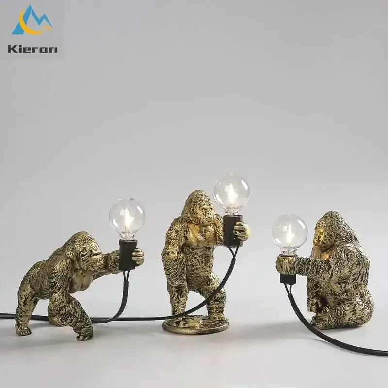 Decorbites king kong led desk lamp black resin living room light