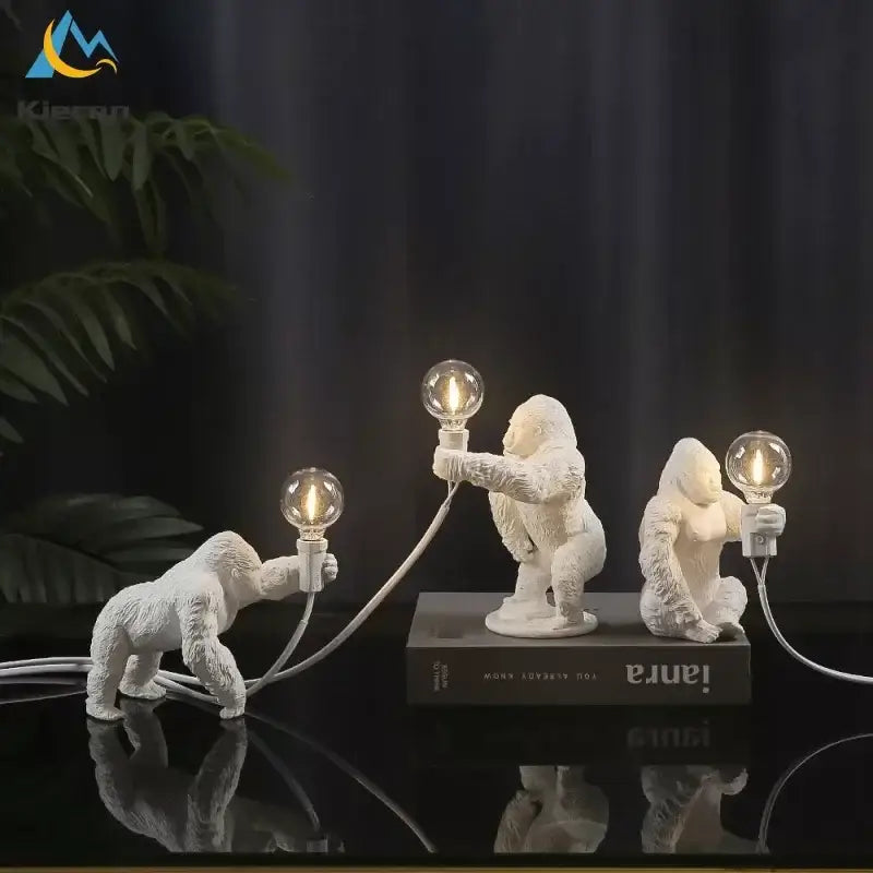 Decorbites king kong led desk lamp black resin living room light