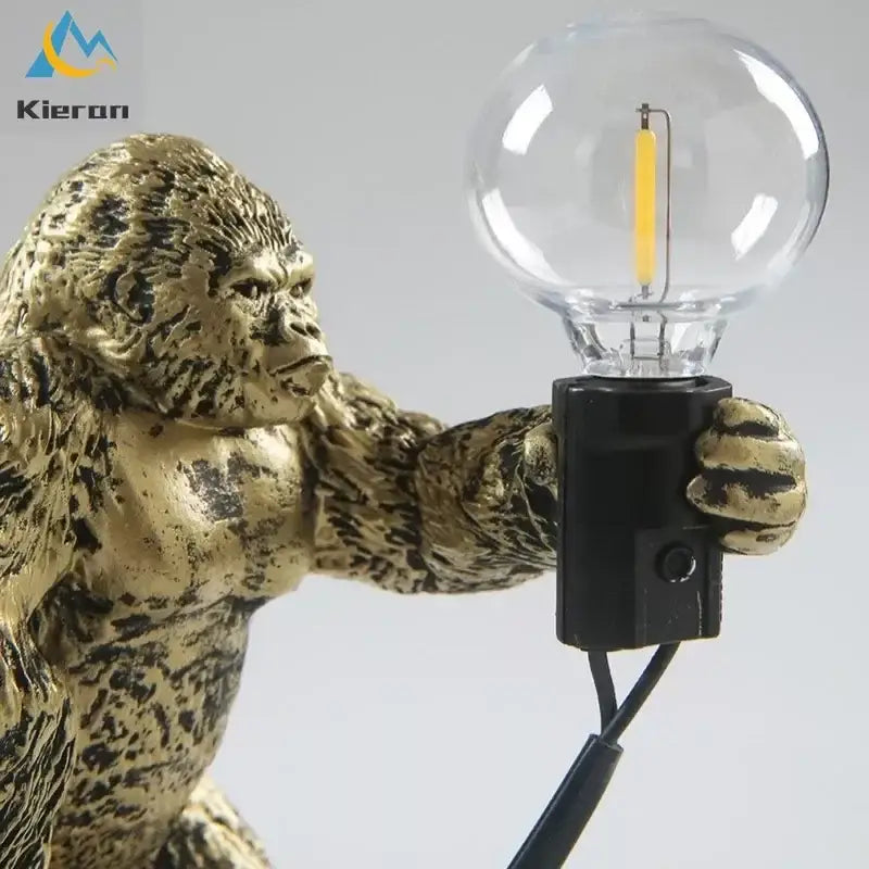 Decorbites king kong led desk lamp black resin living room light