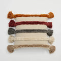 Decorbites knit boho striped cushion cover beige living room tassels