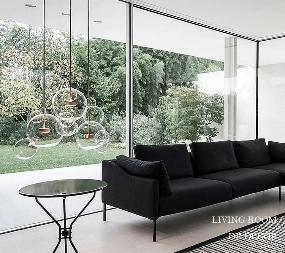 Modern minimalist bubble ball led chandelier dining room pendant light