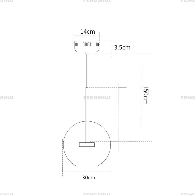 Modern minimalist bubble ball led chandelier dining room pendant light