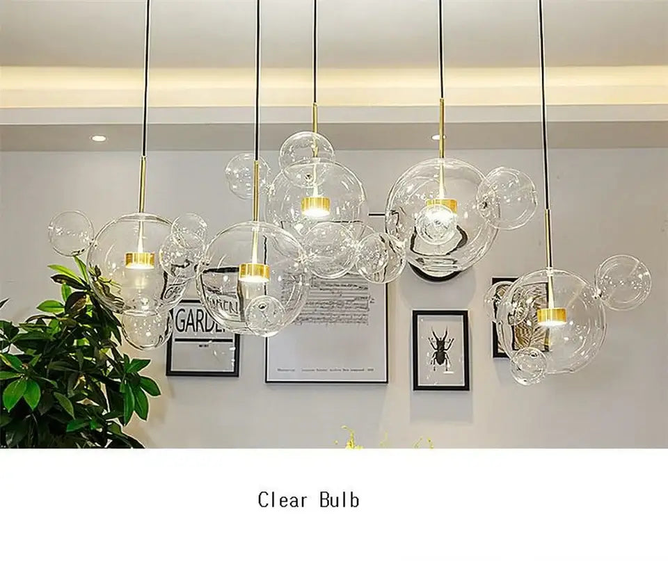 Nordic decor led bubble chandelier dining room pendant light