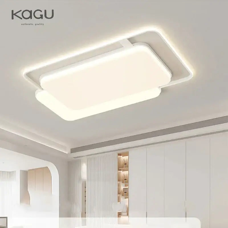 Modern white rectangular led ceiling lights for bedroom