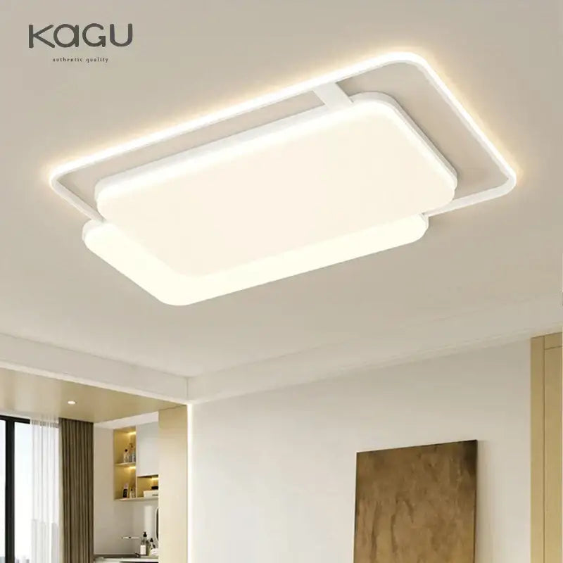 Modern white rectangular led ceiling lights for bedroom