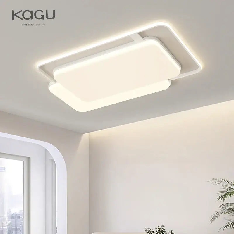 Modern white rectangular led ceiling lights for bedroom