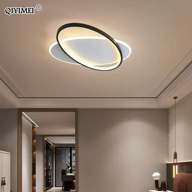 Modern minimalist black & white led ceiling lights for living room