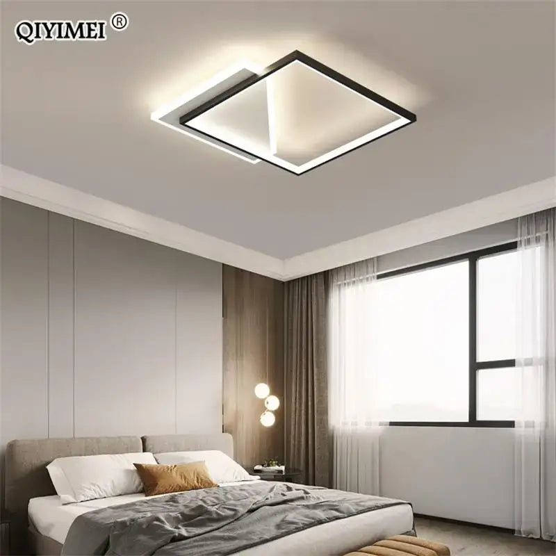 Modern minimalist black & white led ceiling lights for living room