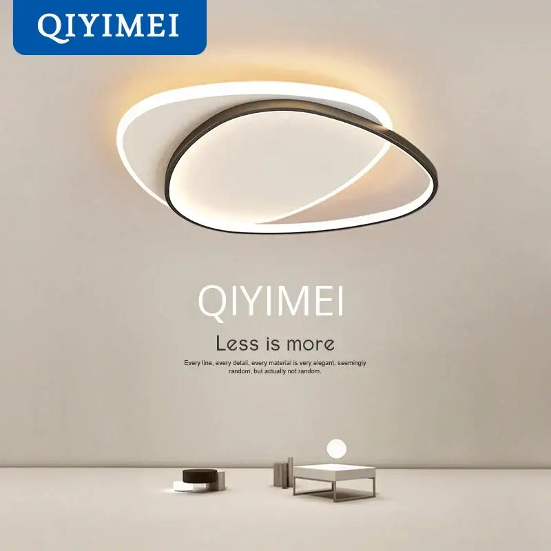 Modern minimalist black & white led ceiling lights for living room