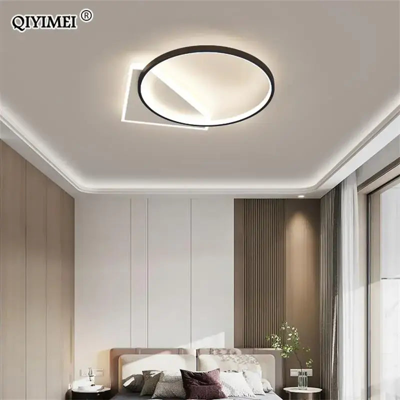 Modern minimalist black & white led ceiling lights for living room