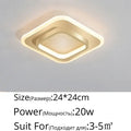 Modern black square led ceiling lights bedroom warm minimalist design