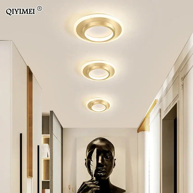 Modern black square led ceiling lights bedroom warm minimalist design