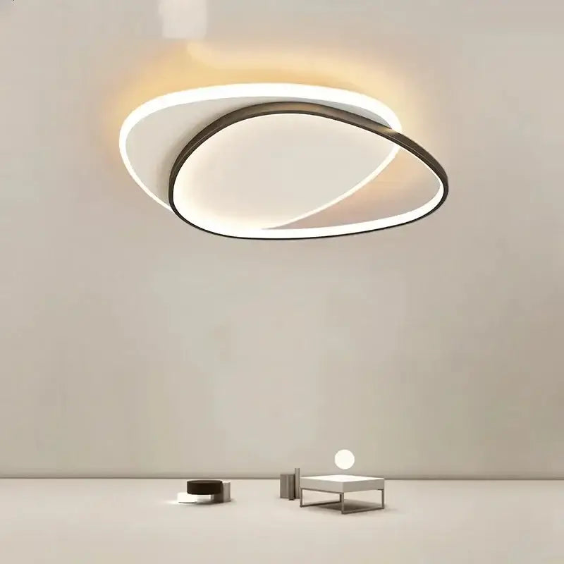 Modern minimalist white & black led ceiling lights living room