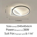Modern minimalist white & black led ceiling lights living room