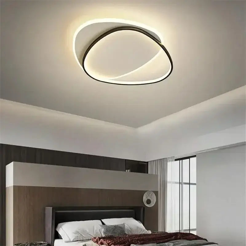 Modern minimalist white & black led ceiling lights living room