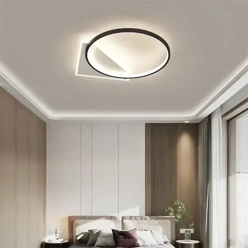 Modern minimalist white & black led ceiling lights living room