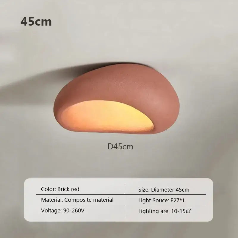 Modern off white shell led ceiling lights bedroom warm glow