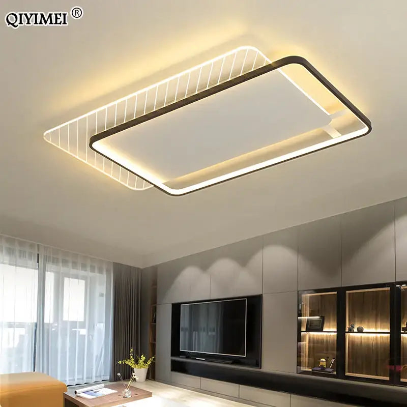 Modern rectangular gold decorbites led ceiling lights for living room