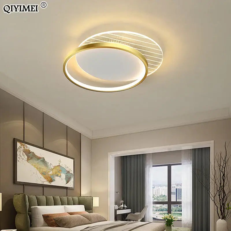 Modern rectangular gold decorbites led ceiling lights for living room