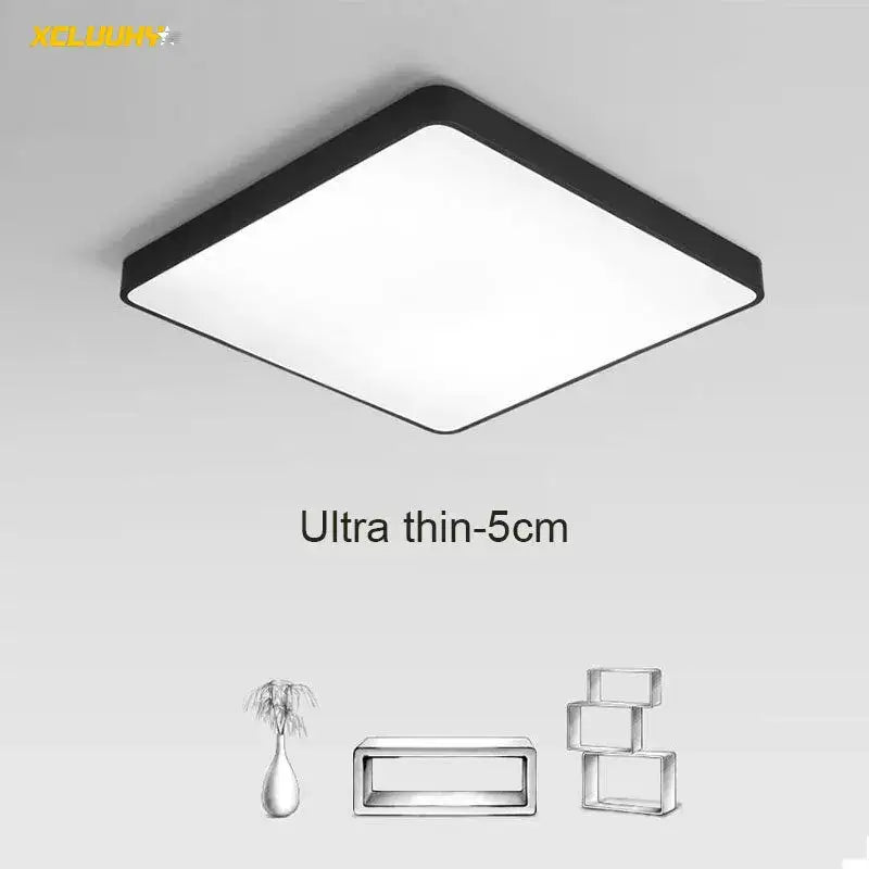Modern black & white ultra-thin led ceiling lights for living room