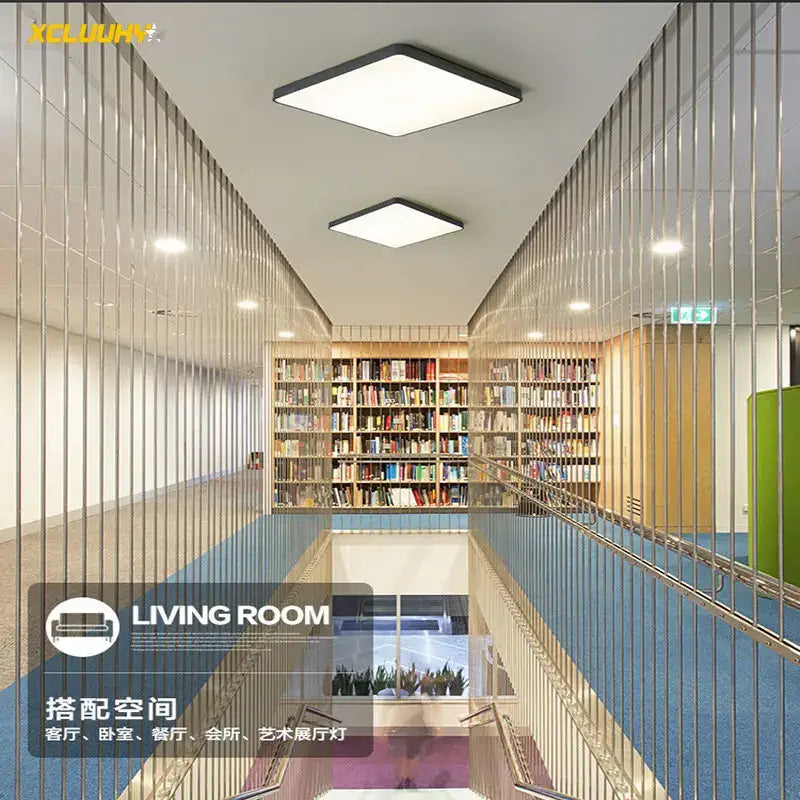 Modern black & white ultra-thin led ceiling lights for living room