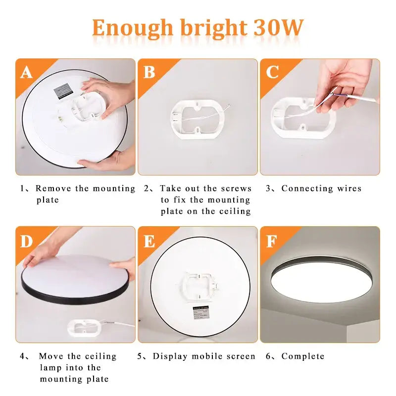 Modern white circular led ceiling lights bedroom sleek design
