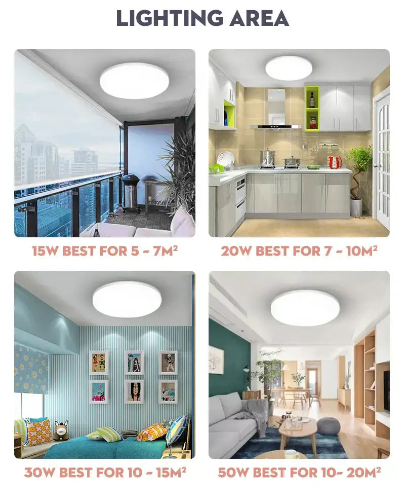 Modern white circular led ceiling lights bedroom sleek design