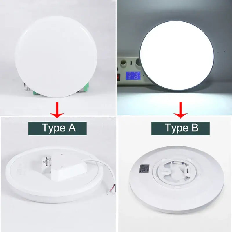 Modern white circular led ceiling lights bedroom sleek design