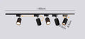 Nordic black cylindrical led ceiling lights for living room track rail