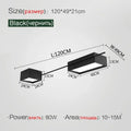 Modern black minimalist led ceiling lights living room cube lamps