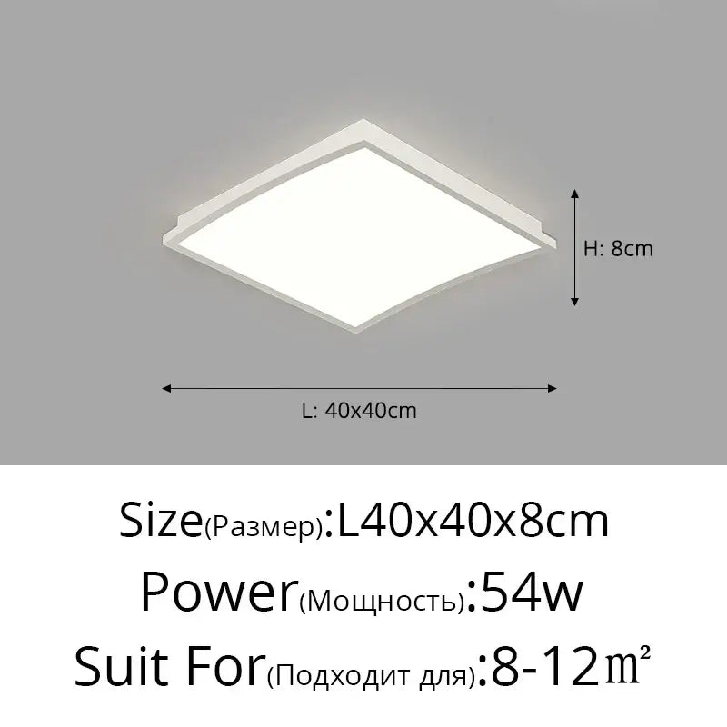 Modern minimalist black led ceiling lights for bedroom