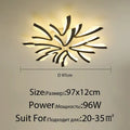 Modern floral black & cream led ceiling lights living room lamp