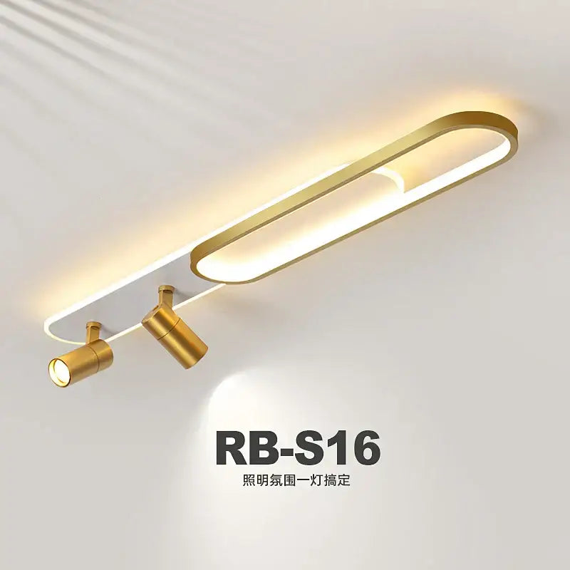 Modern gold led ceiling lights with spotlights for living room