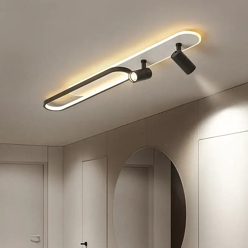 Modern gold led ceiling lights with spotlights for living room