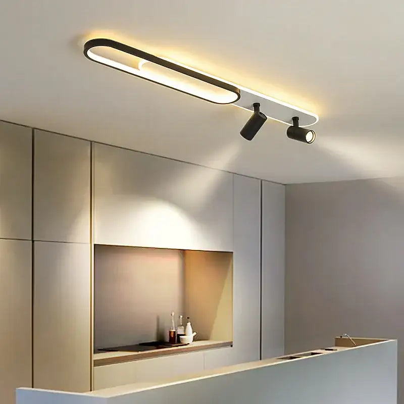 Modern gold led ceiling lights with spotlights for living room