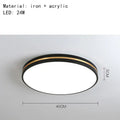 Modern black & gold led ceiling light living room minimalist lamp