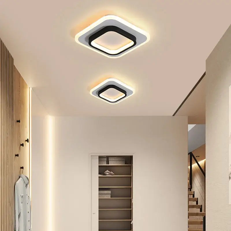 Modern minimalist black & white led ceiling lights bedroom living room