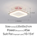 Modern gold square led ceiling lights with crystal accents bedroom