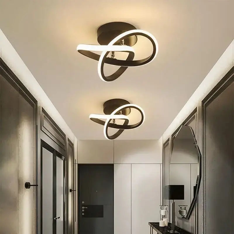 Modern chrome intertwined led ceiling lights living room lamp