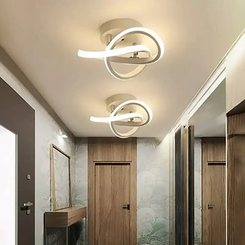 Modern chrome intertwined led ceiling lights living room lamp