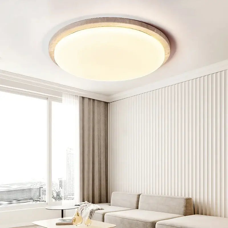 Modern white stone led ceiling light bedroom warm diffused glow